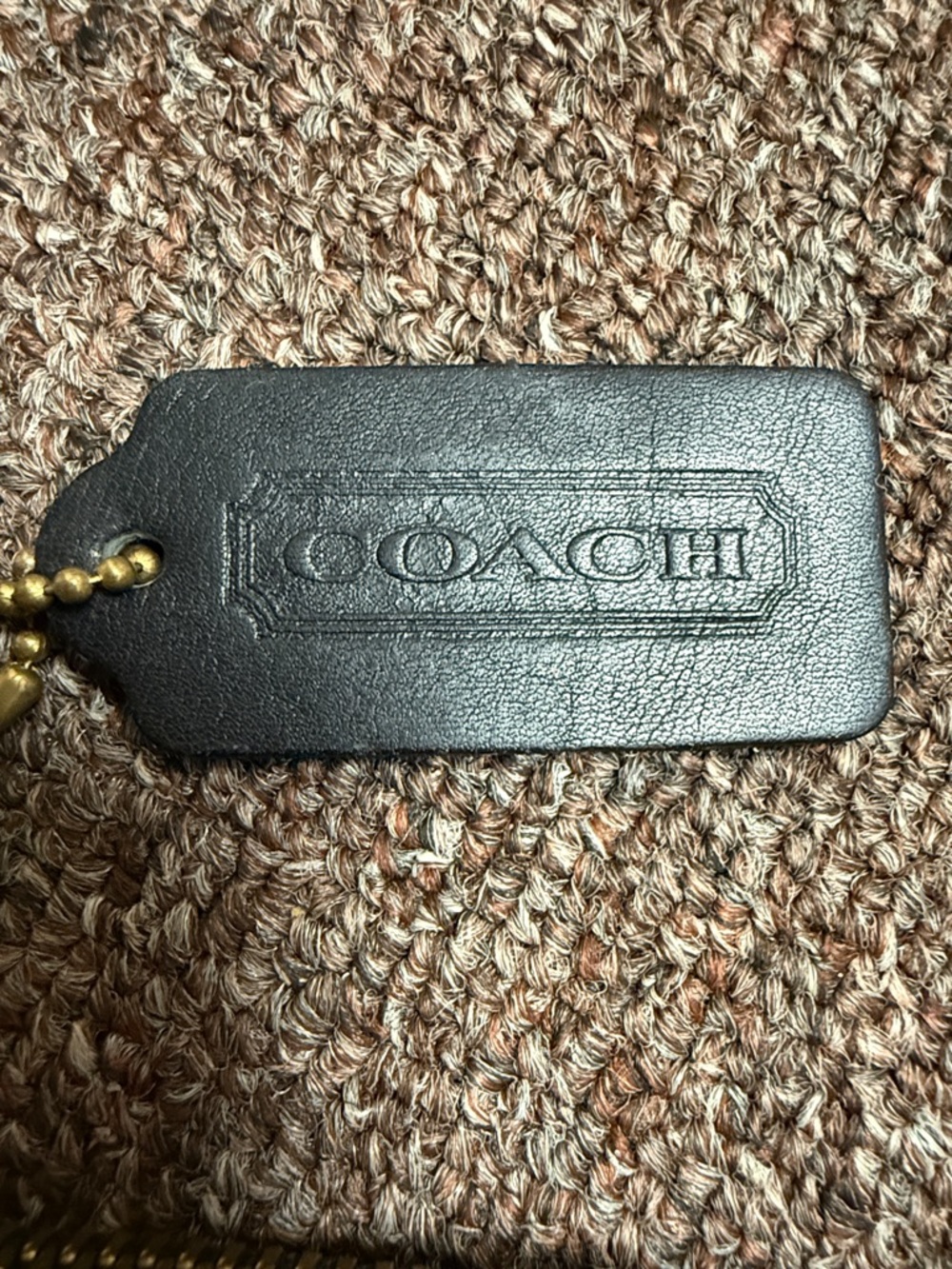 Vintage Coach zipped Skinny Case 7170 black makeup case black with brass - Picture 4 of 10